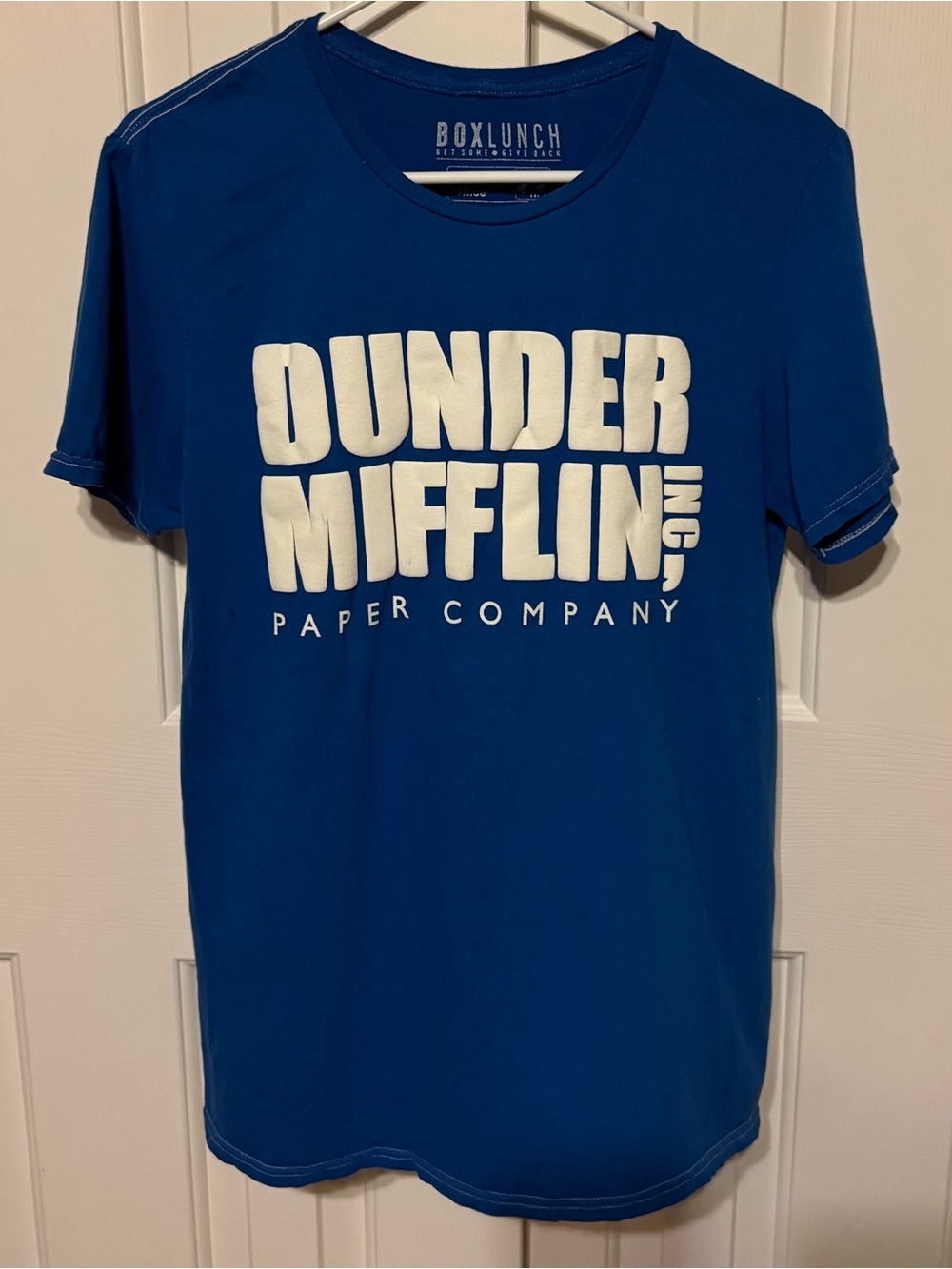 Official Dunder Mifflin Blue Graphic T‑Shirt - Men Size S